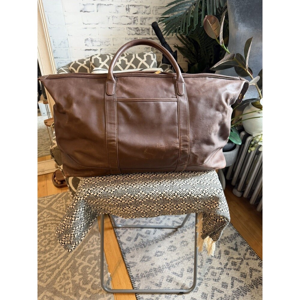 VTG Coach 2-Way Boston Bag Leather Duffel 0503 Brown Made in Mexico Travel Bag